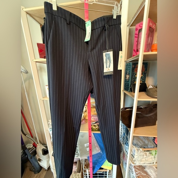 Liverpool Pants - Liverpool Women's Navy Pinstripe Boot Cut Pants